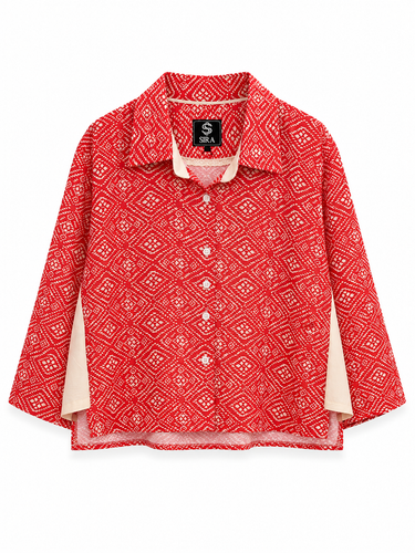 شومیز کراپ طرح دار